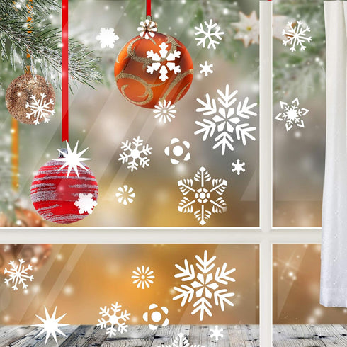 Christmas Snowflake Stencil Template, Reusable Plastic Craft Drawing Painting Stencil Journal Template for Window Glass Wall Door Card Scrapbook N...