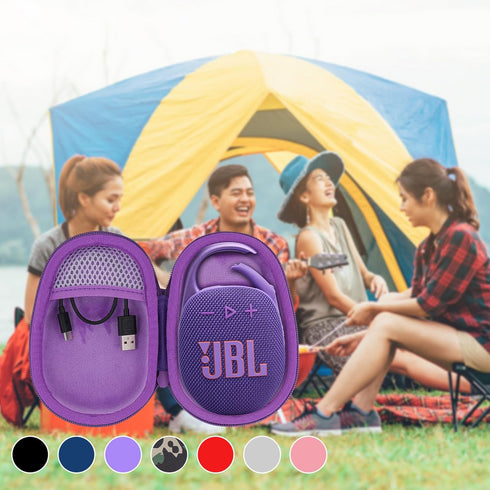 co2CREA Hard Carrying Case Replacement for JBL Clip 5 Waterproof Portable Wireless Portable Mini Bluetooth Speaker (Purple Case)...