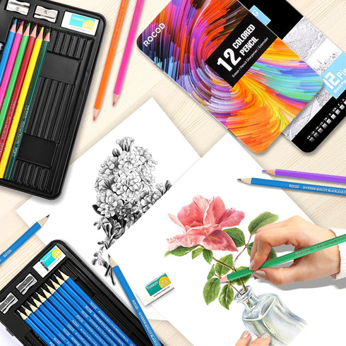 Profession Sketch Pencils & Colored Pencils for Kids and Adults Drawing Pencils Set...