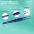 O'Creme Stainless Steel Precision Kitchen Tweezer Tongs 6.25" with Fine Tip (Blue)...