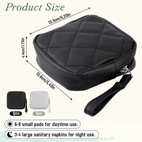 2 Pcs Sanitary Napkin Storage Bag,Period Bag, Period Pouch,Feminine Menstrual Pad Tampon Organizer,Portable Sanitary Pads Pouches First Period Kit...