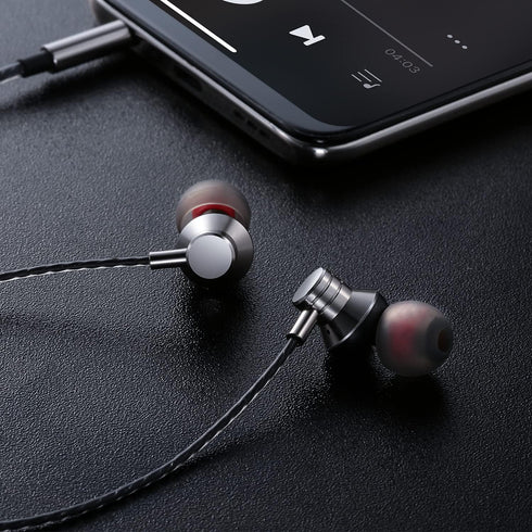 Wired Earbuds Headphones with Microphone Stereo Bass Earphones Noise Isolation in-Ear Headset Compatible with All Smartphones Tablets iPod IPad MP...
