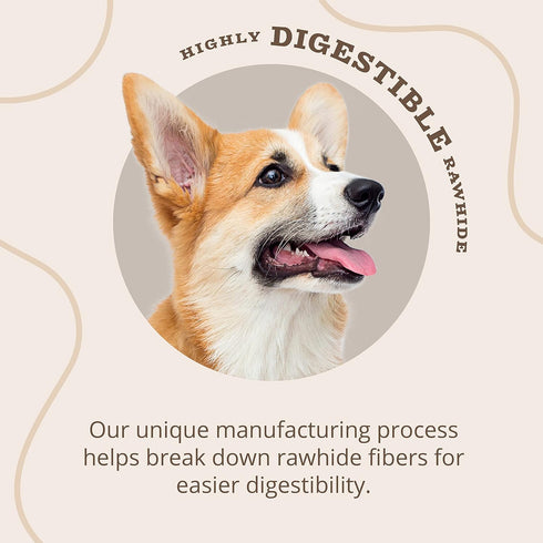 Better Belly Pork Hide Rolls with Smoke Flavor Small, 20 Count, Digestible Pork Hide for Dogs (P-94453)...