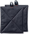 Caldo Canvas Kitchen Pot Holders - Insulated 100% Cotton Canvas Hot Pads for Oven - Heat Resistant - 2-Pack, 7” x 8” (Black)...