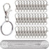 Metal Swivel Snap Hooks with Split Key Rings Keychain for Lanyards Jewelry Findings (60 Pieces)...
