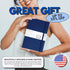 Portage Blank Hardcover Aesthetic Notebook Writing Journal – Bleed-Proof Paper Notepad for Journaling, High GSM, A5 Notebook, Cream Pages - Navy B...