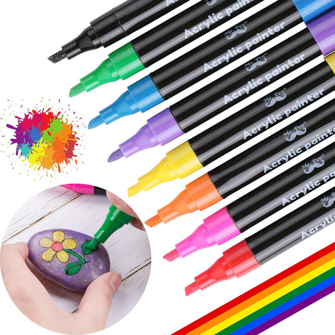 Mr. Pen- Acrylic Paint Marker Pens, 8 Colors, Acrylic Paint Pens for Rocks Painting, Glass, Wood, Ceramic, Fabric, Canvas, Mugs, Scrapbooking, Roc...