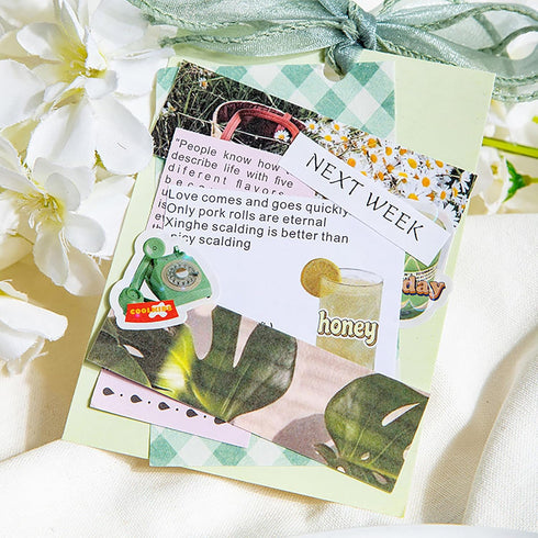 Doraking Green Landscape Nature Stickers, Scenery Decals, 50 Pieces Aesthetic Stickers for Art Journaling Scrapbooking Journal Supplies Notebook D...
