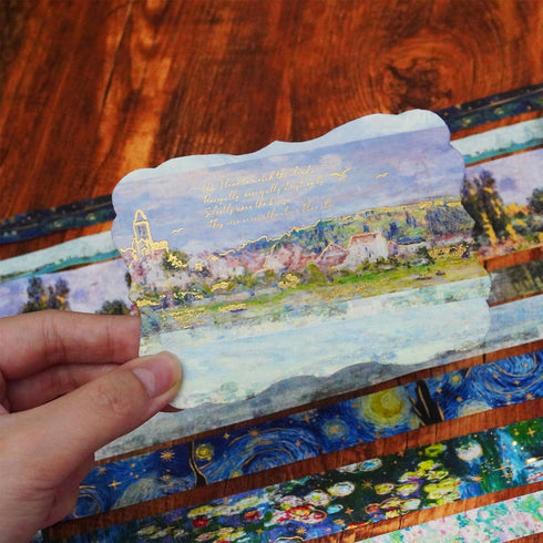 YUBX Landscape Washi Tape Set in Oil Painting Style 24 Rolls Scenery Drawing Masking Graphic Decorative Tapes for Arts, DIY Crafts, Journals, Plan...