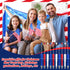 150 Pieces Independence Day Beadable Pens Kit - 4th of july Patriotic 50 Beaded Pens Bulk, Refills & Pen Bags Included - Bead Pens Black Ink Ballp...