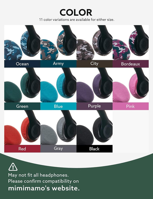 for Earpads Repair & Protection | Mimimamo Super Stretch Headphone Cover L Size (Black) May not fit All Headphones. Please Confirm Compatibility o...