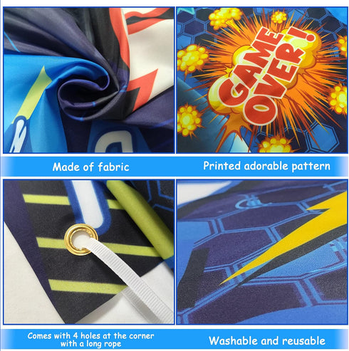 Vlipoeasn 10th Boys Video Game Birthday Decorations - Backdrop...