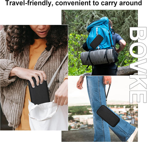 BOVKE Carrying Case Compatible with Blue Tees Golf Player Go Compact GPS Speaker Bluetooth Music & Audible GPS Portable Speaker, Mesh Pocket for C...