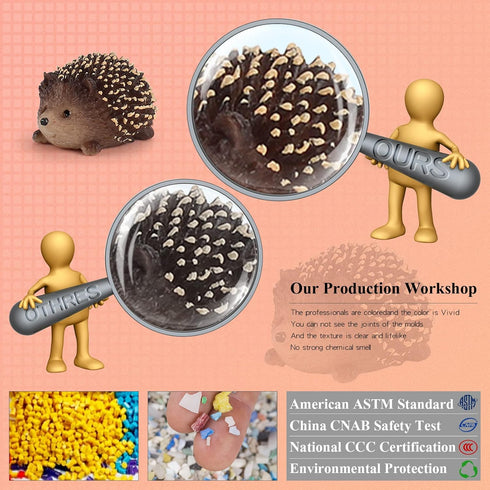 Leopard Figure Panther Figurine 5PCS Realistic Cheetah Toys Baby Leopard Figurine Hedgehog Figure Collectible for Boys and Girls Cake Toppers Chri...