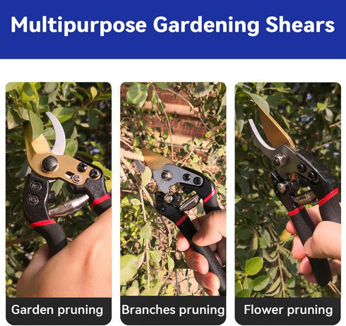 Garden Pruning Shears, Hamind Heavy-Duty Garden Clippers, Garden Scissors, Tree Ttrimmers and Flower Shears, Multipurpose Garden Shears for Garden...
