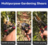 Garden Pruning Shears, Hamind Heavy-Duty Garden Clippers, Garden Scissors, Tree Ttrimmers and Flower Shears, Multipurpose Garden Shears for Garden...