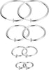 Keklle Stainless Steel 4 Pairs Clip On Hoop Earrings for Women Men Non Pierced Earrings (A:Silver-Tone)...