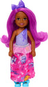 Barbie Royal Chelsea Small Doll with Pink Hair Wearing Removable Skirt, Shoes & Purple Bow Headband...
