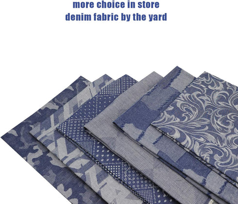 Fat Quarter Fabric Bundles Pre-Cut Quilting Cotton Denim Assortments Craft Cloth Bundle Squares DIY Sewing Crafting Rose Flavor(Geometry 6pcs,18 b...