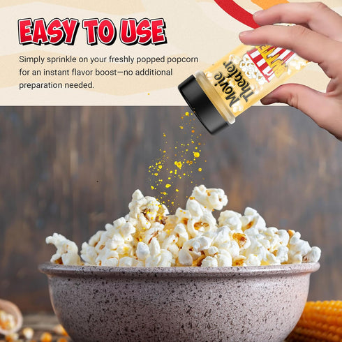 Smash Seasonings White Cheddar Cheese & Movie Theater Butter - 2 Pack of Delicious Popcorn Flavoring Seasoning in a Shaker Bottle - Enhance Your S...