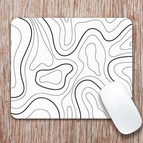 Audimi Topographic Contour Mouse Pad, Minimalist Topographic Map Mouse Pad for Laptop Wireless Mouse Home Office Travel, Home Office Work 9.5x7.9 ...