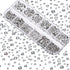 Dowarm 2650 Pieces Glue Fix Glass Flat Back Crystal Rhinestones, 6 Sizes 1.5mm 2mm 2.8mm 4mm 4.8mm 6.5mm, White Flatback Crystals Loose Gemstones ...