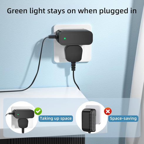 9V Charger for LABIGO Electric Spin Scrubber Charger, 9V Adapter Compatible with Labigo Cordless Spin Scrubber LA1 Pro, for Voweek VWS211 Power Su...