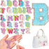Yinder Glitter Resin Rhinestone Alphabet Letter Stickers Crystal Rhinestone Iron on Letter Self Adhesive A-Z Glitter Stickers for Art Clothing DIY...