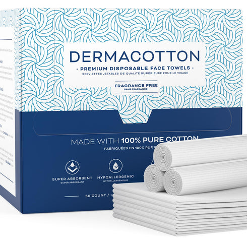 Disposable Cotton Face Towels – Super Soft Face Wipes, Hypoallergenic Makeup Remover Wipes, Suitable for All Skin Types Including Sensitive Skin –...