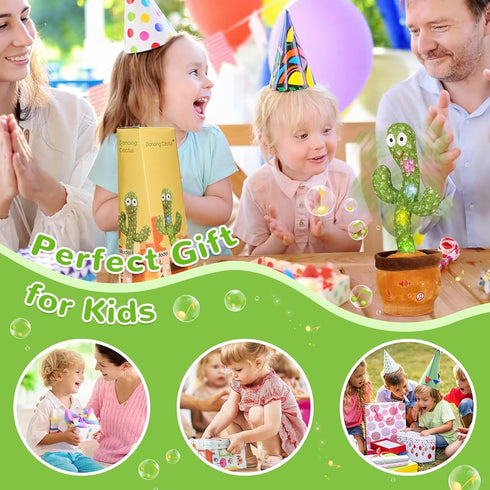 Emoin Dancing Cactus Talking Cactus Toy, Cactus Baby Toy Singing Children's Song+Box,Mimicking Cactus Recording &Repeating What You Say,Electronic...