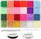 Glass Seed Beads Kit, 3mm Small Waist Beads 8/0 with Elastic String Tweezers for Jewelry Making Bracelet Necklaces DIY Crafting...