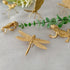 Gold Dragonfly Sculpture Solid Metal Insect Ornament Mini Insect Figurine for Home Office Garden Desktop Decor (Dragonfly)...