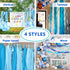 Crepe Paper Streamers 4 Rolls 328ft, Pack of Light Blue Crepe Paper for Frozen Party Baby Shower Birthday Wedding Graduation Events Decoration Sup...