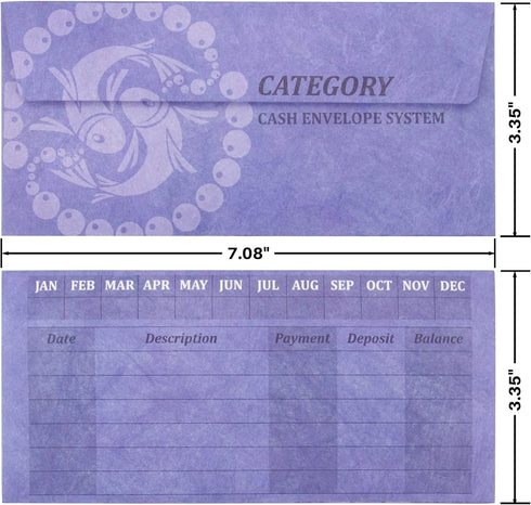 L LIKED Budget Envelopes for Cash System –Includes 1 Plastic Zip Envelope & 12 Expense, Budget Envelopes for Cash Budgeting and Saving, Tear and W...