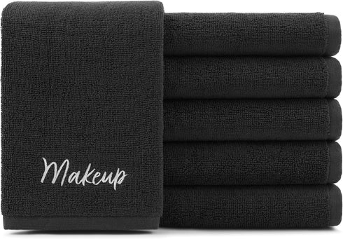 Arkwright Makeup Towels - Pack of 6 - Super Soft 100% Cotton, Gentle & Lightweight Face Make Up Remover Washcloths, Guest Essentials for Hosts & A...
