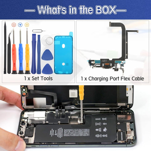 YWLRONG Dock Connector for iPhone 13 Pro Max Charging Port Flex Cable Replacement for iPhone 13 Pro Max USB Charger Dock Board Connector with Tool...