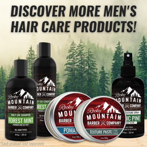 Rocky Mountain Barber Company Men's Shampoo - Tea Tree Oil, Peppermint & Eucalyptus for All Hair Types...