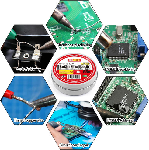 Rosin Soldering Flux, Lead-Free Solder Paste Flux, Flux for Soldering, Rosin Solder Flux For Electronics SMD PCB LED Soldering & Repair (1.76oz/50...
