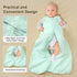PHF 100% Muslin Cotton Baby Sleep Sacks, 0-6 Months Sleep Sack with 2-Way Zipper, 2 Pack Cooling Unisex 0.5 TOG Breathable Small Size Sleeveless B...