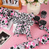 4 Rolls 20 Yards Pink Cow Print Wired Edge Ribbons Black White Pink Cow Spot Pattern Ribbons Cow Print Ornaments Fabric Ribbons Animal Print Ribbo...