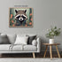 Posterizer 1 pcs- A raccoon in a jungle with pink flowers-Art for Animal Lovers-Floral Botanical Art- Gift for Men Women Entrepreneur Teens-Decor ...