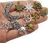 WOCRAFT 100g(About 76pcs) Craft Supplies Small Antique Bronze Silver Sun Moon Star Charms Pendants for Jewelry Making Findings Crafting Accessory ...