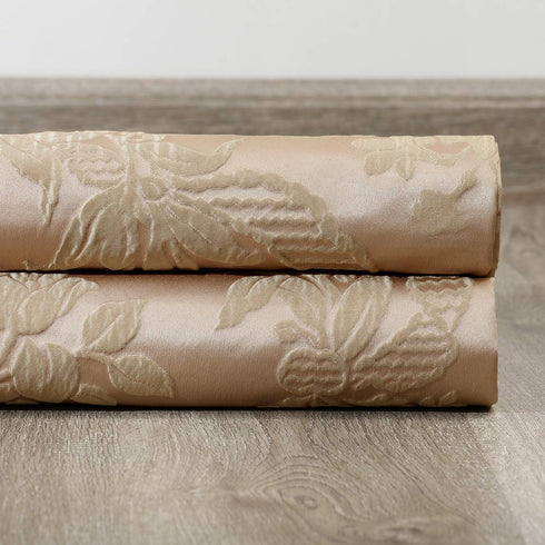 HPD Half Price Drapes Designer Damask Curtains for Room Decoration 96 Inches Long Faux Silk Room Darkening Curtains (1 Panel), 50W x 96L, Beige & ...