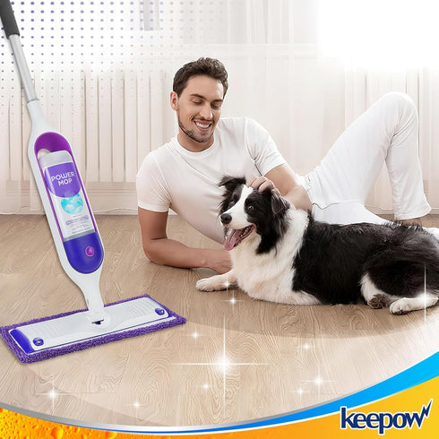 KEEPOW Reusable Power Mop Refill Pads for Swiffer Power Mop, Powermop Mopping Pad Refills for Wood Floor Cleaning, Machine Washable Microfiber Mop...