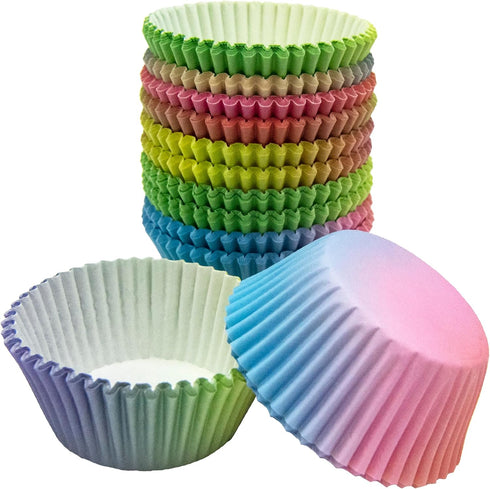600 Pcs Cupcake Liners Standard Cupcake Cups 6 Style Cupcake Wrappers Papers Baking Cups for Party Celebration (6 Colors, 600 Pcs)...