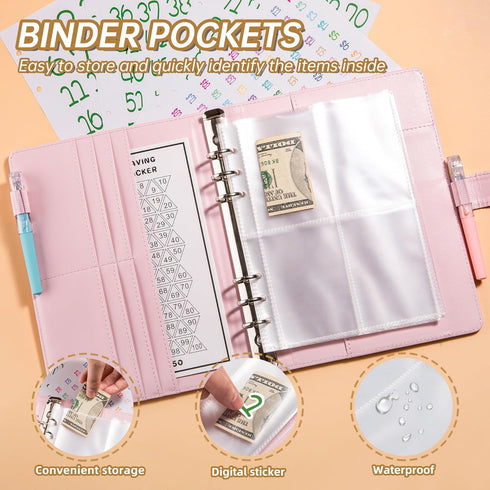100 envelopes money saving challenge:, Money Saving Challenge Budget Binder with Cash Envelopes, Savings Challenge Book with Zipper to Save $5,050...