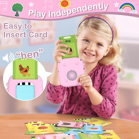 Girls Birthday Gift, 224 Sight Words Talking Flash Cards, Pocket Speech Therapy Toys for Toddlers, Montessori Learning toys 1 2 3 4 5 Year Old, Se...