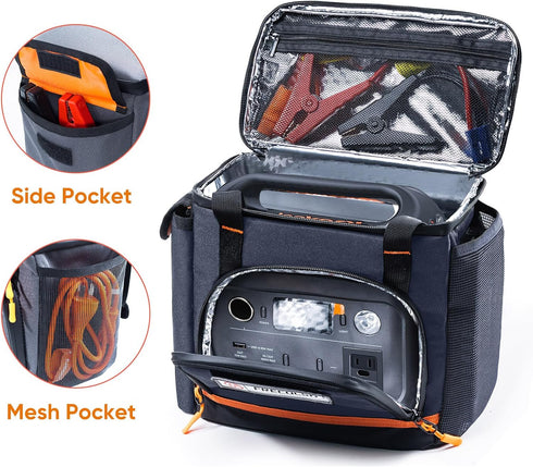 Travel Carrying Case Compatible with Jackery Explorer 300/240/160, Portable Power Station Storage Case with Waterproof Bottom and Front Pockets fo...