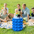 ALLADINBOX Ice Cube Mold Ice Trays, Large Silicone Ice Bucket, (2 in 1) Ice Cube Maker, Round,Portable (Dark blue)...