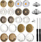 60 Sets Buttons for loose Jeans,17mm+20mm No Sew Metal Button Extenders for Jeans,10 Patterns Adjustable and Reusable Instant Jean Button Replacem...